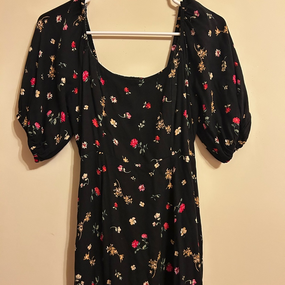 Old Navy Black Dress with Floral Print